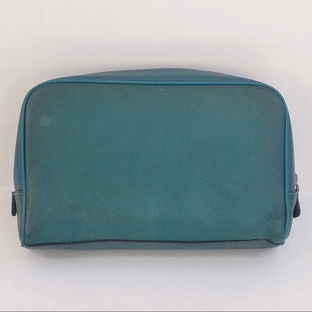 💼 Coach Teal Bleecker Leather Travel Case - Picture 6 of 7